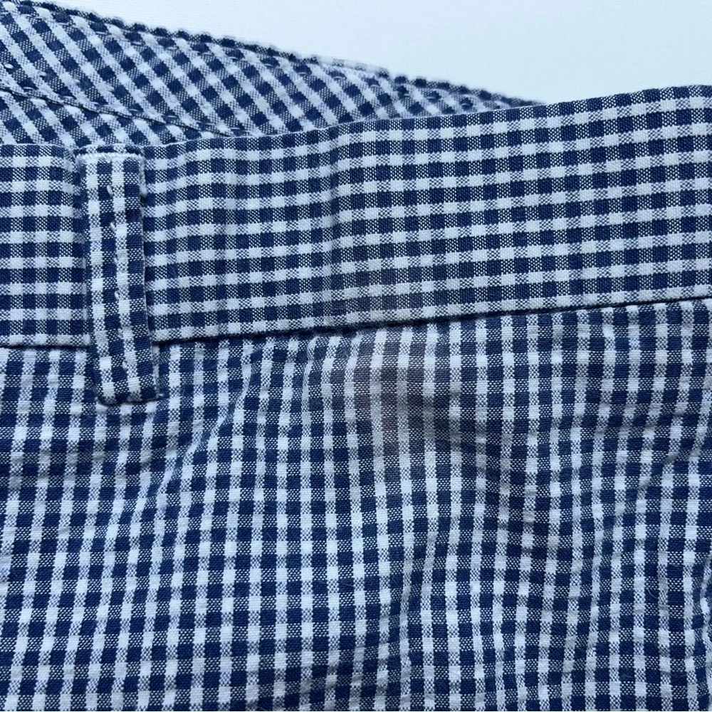 Peter Millar Seersucker Shorts Mens Size 34 Blue Checked 8.5” Inseam        READ